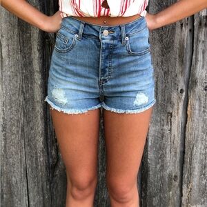 High Waisted Denim Shorts